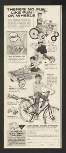 1964 AMF Wheel Goods Toy Tractor Trike Car Vtg Print Ad  