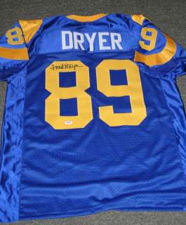 Fred Dryer Signed CA Rams Auto Jersey PSA COA  