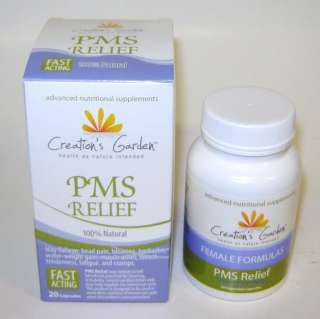 CREATIONS GARDEN 100% Nat PMS Relief Capsules 20 ct  