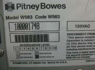Pitney Bowes W983 Conveyor / Stacker  