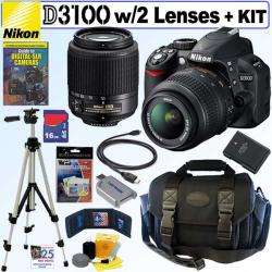   .2MP DSLR Camera/ 18 55VR and 55 200 Lenses/ 16GB Kit  