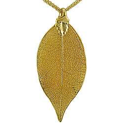 24k Yellow Gold Overlay 5 strand Leaf Necklace  