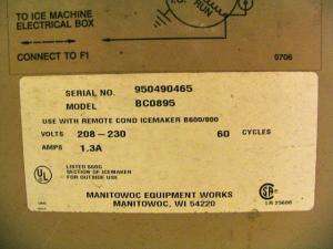 Manitowoc Ice Machine Maker, C570, BD0692N, BC0895, Series 600, Self 