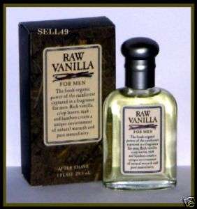 RAW VANILLA AFTER SHAVE BY COTY 1.0 OZ * NEW IN BOX *  