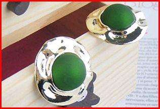 Awesome 18K Gold P Blue/Green/Red Stud Earrings RRP$39  