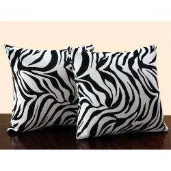 Zebra Print Throw Pillows (Set of 2)  