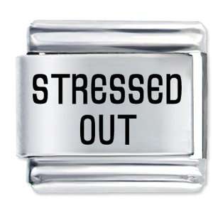 Stressed Out Italian Charms Bracelet Link
