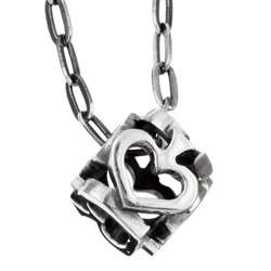 Kate n Al Silver House of Spades Necklace  