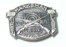 NRA AWARD LAPEL PIN~MARKSMAN FIRST CLASS JR. DIVISION  