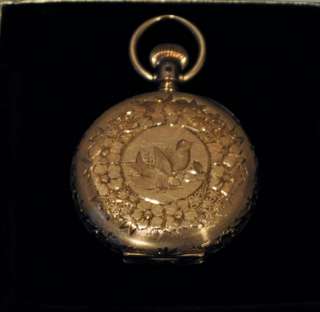Antique Elgin 14k Solid Gold Hunting Case Pocket Watch  