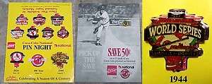 Vintage 1992 Coca Cola ~ St Louis Cardinals 1944 World Series Pin 