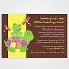 20 Turtle and Frog Fun Baby Shower Invitations