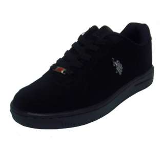   Polo Assn TRIBUTE LO II Mens Black Silver Lowtop Casual Athletic Shoes