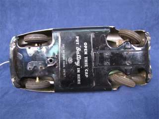 Vintage Tin Litho Battery Op Jaguar Toy Car MT Japan  