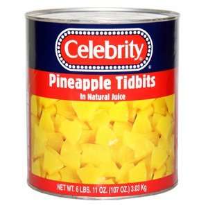 Pineapple Tidbits in Natural Juice 6 Grocery & Gourmet Food