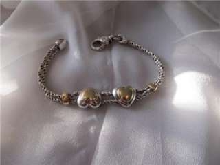 Tiffany & Co.Sterling Silver &18K Double Heart Bracelet  