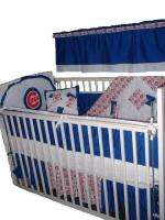 Baby Nursery Crib Bedding Set w/Chicago Cubs fabric NEW  
