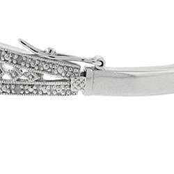   TDW Diamond Square Design Bangle Bracelet (J K, I3)  