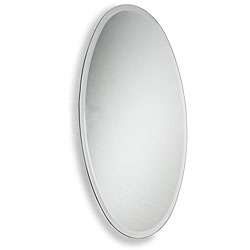 Oval Beveled Edge Bathroom Wall Mirror  