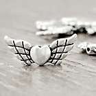 50pcs Tibetan Tiebt Silver Antique Wing Heart Love Spacer Bead 