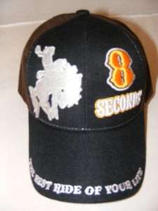 SECONDS EIGHT BRONCO COWBOY UP RODEO HORSE SUEDE HAT  