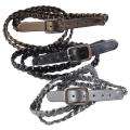 Journee Collection Womens Double Braid Leather Belt