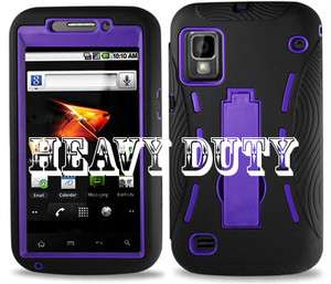   Case Skin Case Cover For ZTE Warp Boost Mobile Black & Purple  