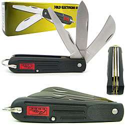 Stainless Steel Electricians 3 blade Pocket Knife  