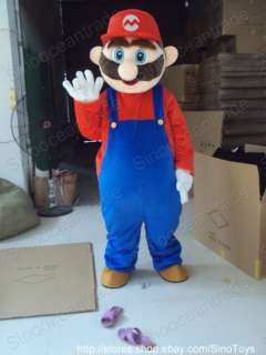 Super Mario Halloween Mascot Costume Fancy Dress Suit  