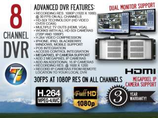 CH 1080P HD SDI DVR Surveillance System CCTV  