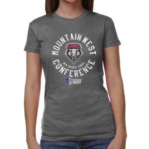  New Mexico Lobos Ladies Conference Stamp Tri Blend T Shirt 