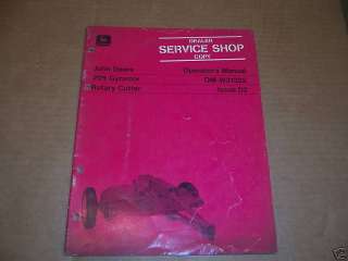 c326) John Deere Operator Manual 205 Brush Hog Mower  