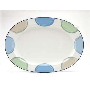 Java Blue Oval Platter 14