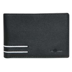 Buxton Mens Black Luciano Front Pocket Slim Bi fold Wallet 