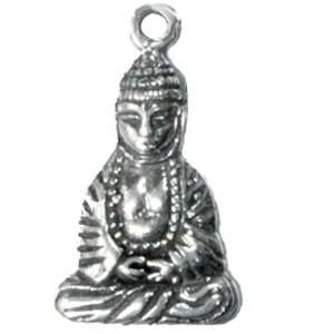  Meditative Buddha Charm Sterling Silver Arts, Crafts 