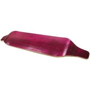  Drop Down Longboard Deck   Stained Magenta Canadian Maple 