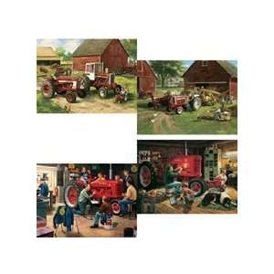  Karmin 500 Piece Jigsaw Puzzle 4Pack Farmall Tractor 