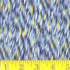  45 Wide Geometric Shape Blue Tone Fabric By The Yard 