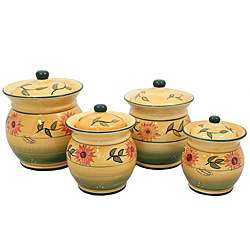   Collection Handcrafted 4 Piece Kitchen Canister Set  