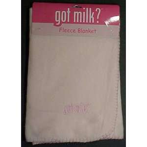  got milk ? Baby Blanket Fleece   Pink