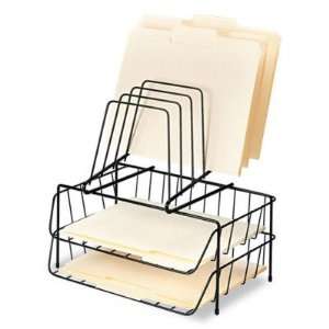  Wire Side Load Double Tray w/6 Section Step File   Eight 