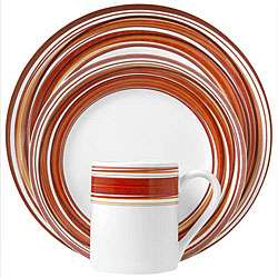 Corelle Impressions Red Swirls 16 piece Dinnerware Set  