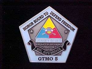 HHC, 50th Brigade, 42nd ID OEF Challenge Coin  