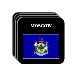  US State Flag   MOSCOW, Maine (ME) Set of 4 Mini Mousepad 