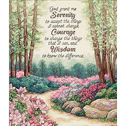 Serenity, Courage, Wisdom Counted Cross Stitch Kit  
