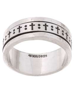 Sterling Silver Cross Spinner Ring  