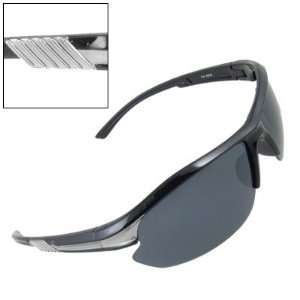  Como Semi Rim Rectangle Lens Sports Sunglasses Black Gray 