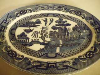   in Japan Blue Willow Serving Dish white Oval Platter Japanese plate