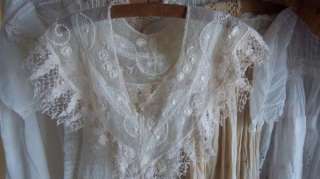   wedding Victorian Edwardian extra fancy lace netting collar  