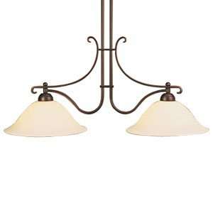  Simple Scroll Two Light Linear Suspension by Hubbardton 
